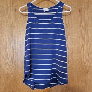 Misia Striped Tunic Tank, blue & white, size S
